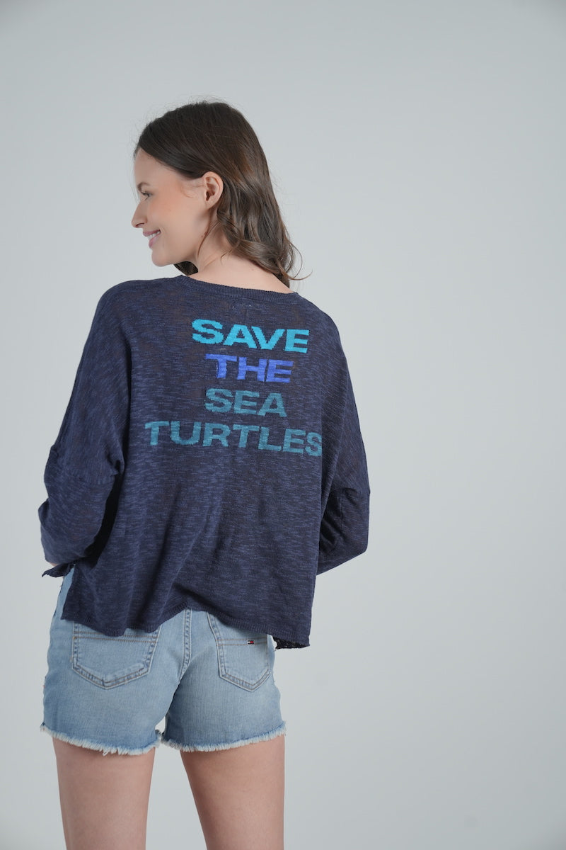 Save the Sea Turtles Sweater